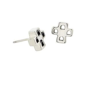 Saint by Sarah Jane Casa Cross Collection Earrings in Sterling .3”